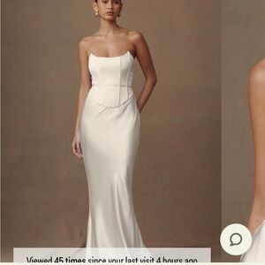 Meshki Strapless Cream Dress